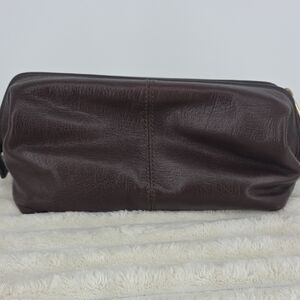 Fossil Dark Brown Leather Toiletry Bag